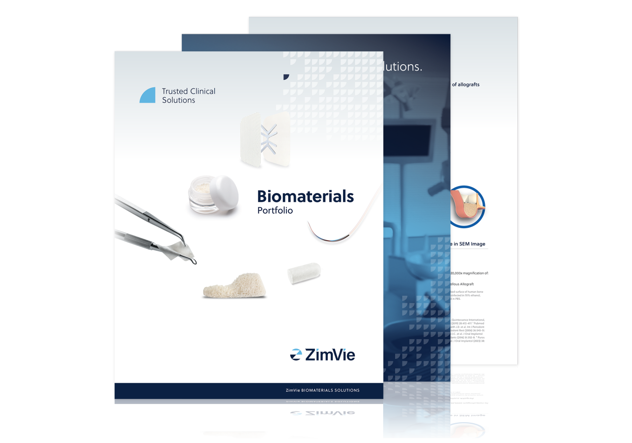 ZimVie Biomaterials Portfolio Brochure ZimVie Biomaterials Portfolio Brochure
