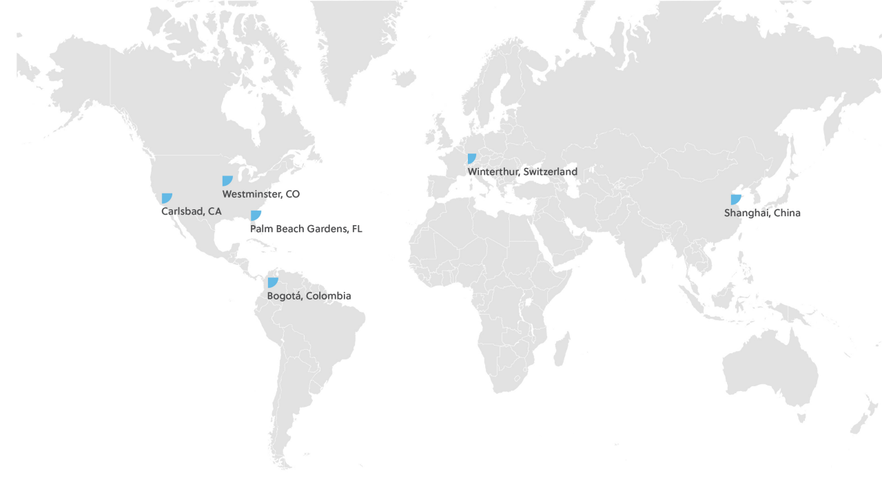 ZimVie Institute Location Map ZimVie Institute Location Map